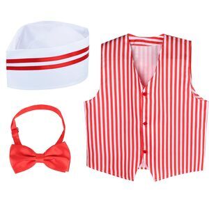 4594 1950s Waiter Costume Kit Vintage Carnival Circus Outfit